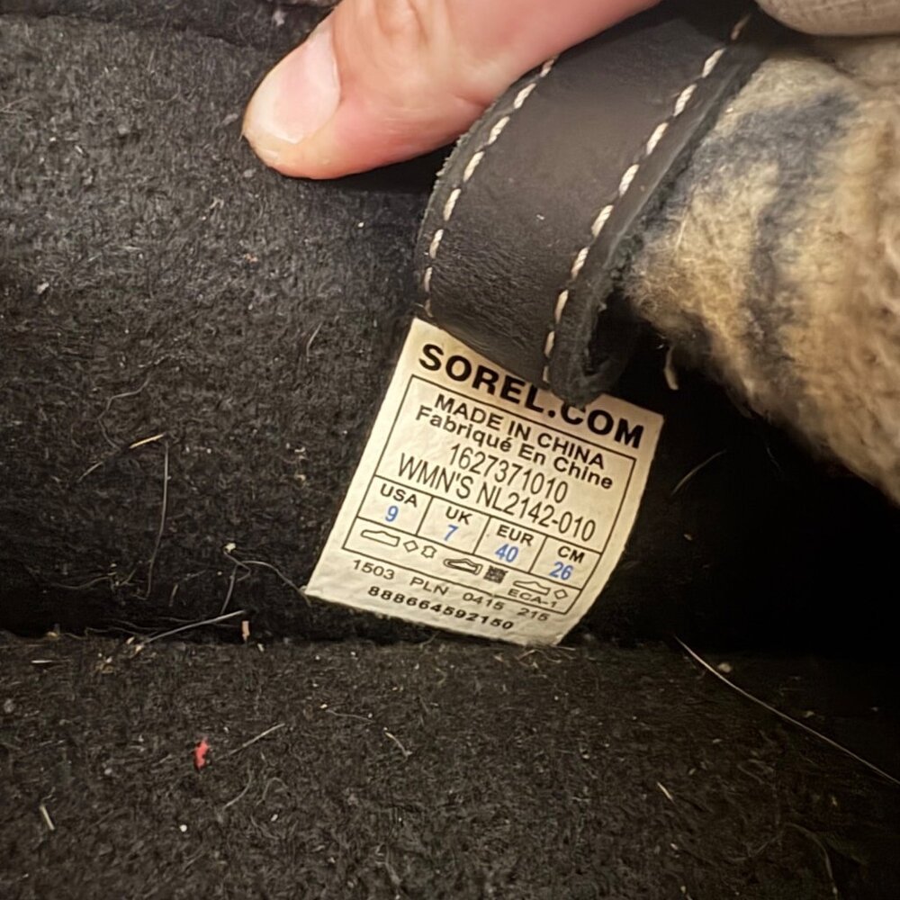 Sorel Joan of Arctic Knit II Waterproof Winter Boots Black Womens Size 9 Lace Up - Picture 4 of 9